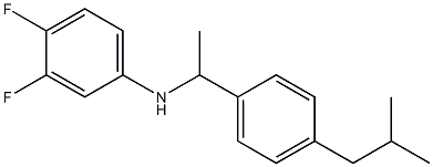 3,4-difluoro-N-{1-[4-(2-methylpropyl)phenyl]ethyl}aniline Struktur