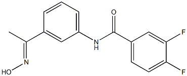 3,4-difluoro-N-{3-[(1E)-N-hydroxyethanimidoyl]phenyl}benzamide Struktur