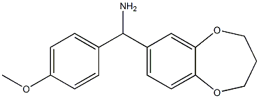 3,4-dihydro-2H-1,5-benzodioxepin-7-yl(4-methoxyphenyl)methanamine Struktur