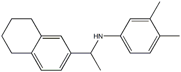 3,4-dimethyl-N-[1-(5,6,7,8-tetrahydronaphthalen-2-yl)ethyl]aniline Struktur