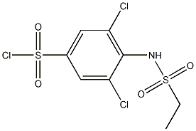 3,5-dichloro-4-ethanesulfonamidobenzene-1-sulfonyl chloride Struktur