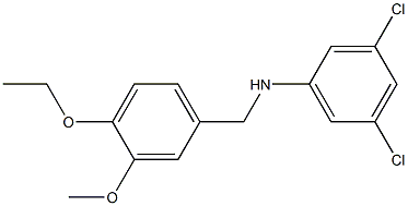 3,5-dichloro-N-[(4-ethoxy-3-methoxyphenyl)methyl]aniline Struktur