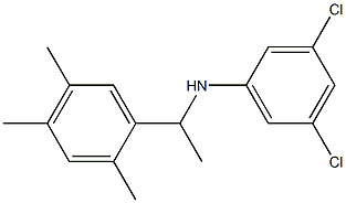 3,5-dichloro-N-[1-(2,4,5-trimethylphenyl)ethyl]aniline Struktur