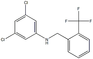 3,5-dichloro-N-{[2-(trifluoromethyl)phenyl]methyl}aniline Struktur