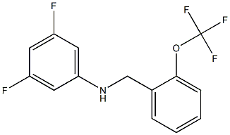 3,5-difluoro-N-{[2-(trifluoromethoxy)phenyl]methyl}aniline Struktur