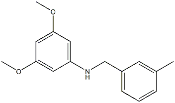 3,5-dimethoxy-N-[(3-methylphenyl)methyl]aniline Struktur