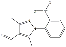 3,5-dimethyl-1-(2-nitrophenyl)-1H-pyrazole-4-carbaldehyde Struktur