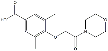 3,5-dimethyl-4-[2-(morpholin-4-yl)-2-oxoethoxy]benzoic acid Struktur