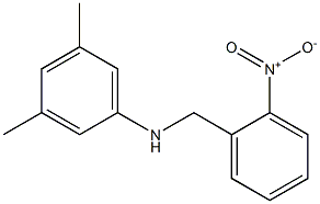 3,5-dimethyl-N-[(2-nitrophenyl)methyl]aniline Struktur