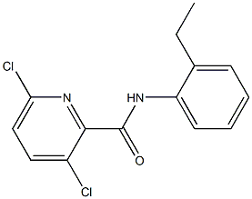 3,6-dichloro-N-(2-ethylphenyl)pyridine-2-carboxamide Struktur