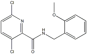 3,6-dichloro-N-[(2-methoxyphenyl)methyl]pyridine-2-carboxamide Struktur