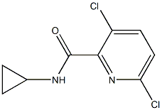 3,6-dichloro-N-cyclopropylpyridine-2-carboxamide Struktur