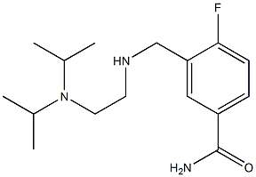 3-[({2-[bis(propan-2-yl)amino]ethyl}amino)methyl]-4-fluorobenzamide Struktur