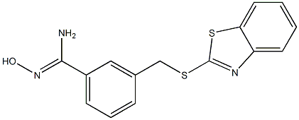 3-[(1,3-benzothiazol-2-ylsulfanyl)methyl]-N'-hydroxybenzene-1-carboximidamide Struktur