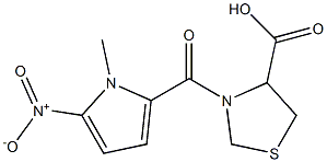 3-[(1-methyl-5-nitro-1H-pyrrol-2-yl)carbonyl]-1,3-thiazolidine-4-carboxylic acid Struktur