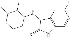 3-[(2,3-dimethylcyclohexyl)amino]-5-fluoro-2,3-dihydro-1H-indol-2-one Struktur