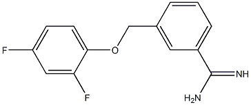 3-[(2,4-difluorophenoxy)methyl]benzenecarboximidamide Struktur