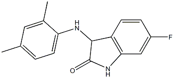 3-[(2,4-dimethylphenyl)amino]-6-fluoro-2,3-dihydro-1H-indol-2-one Struktur