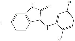 3-[(2,5-dichlorophenyl)amino]-6-fluoro-2,3-dihydro-1H-indol-2-one Struktur