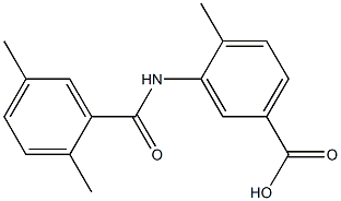 3-[(2,5-dimethylbenzene)amido]-4-methylbenzoic acid Struktur