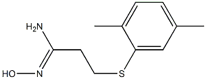 3-[(2,5-dimethylphenyl)sulfanyl]-N'-hydroxypropanimidamide Struktur