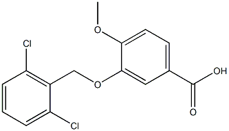 3-[(2,6-dichlorophenyl)methoxy]-4-methoxybenzoic acid Struktur