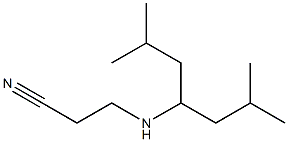 3-[(2,6-dimethylheptan-4-yl)amino]propanenitrile Struktur