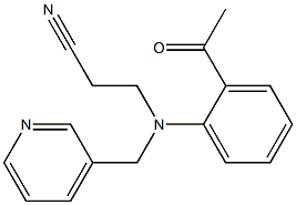 3-[(2-acetylphenyl)(pyridin-3-ylmethyl)amino]propanenitrile Struktur