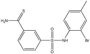 3-[(2-bromo-4-methylphenyl)sulfamoyl]benzene-1-carbothioamide Struktur