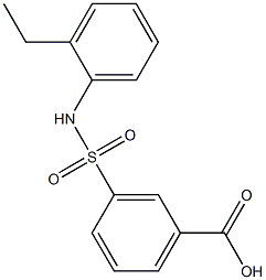 3-[(2-ethylphenyl)sulfamoyl]benzoic acid Struktur