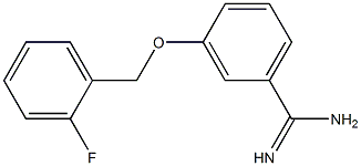 3-[(2-fluorobenzyl)oxy]benzenecarboximidamide Struktur