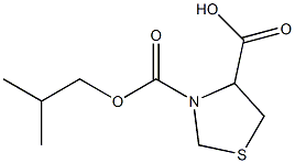 3-[(2-methylpropoxy)carbonyl]-1,3-thiazolidine-4-carboxylic acid Struktur