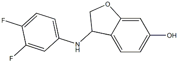 3-[(3,4-difluorophenyl)amino]-2,3-dihydro-1-benzofuran-6-ol Struktur