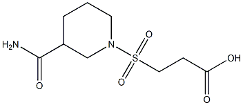 3-[(3-carbamoylpiperidine-1-)sulfonyl]propanoic acid Struktur