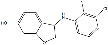 3-[(3-chloro-2-methylphenyl)amino]-2,3-dihydro-1-benzofuran-6-ol Struktur