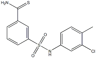 3-[(3-chloro-4-methylphenyl)sulfamoyl]benzene-1-carbothioamide Struktur