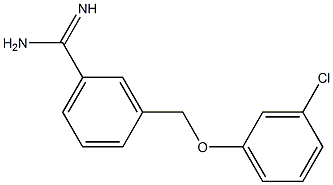 3-[(3-chlorophenoxy)methyl]benzenecarboximidamide Struktur