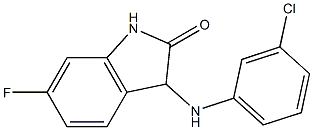 3-[(3-chlorophenyl)amino]-6-fluoro-2,3-dihydro-1H-indol-2-one Struktur