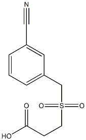 3-[(3-cyanobenzyl)sulfonyl]propanoic acid Struktur