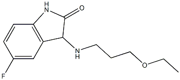 3-[(3-ethoxypropyl)amino]-5-fluoro-2,3-dihydro-1H-indol-2-one Struktur