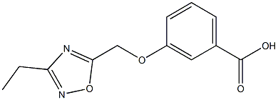 3-[(3-ethyl-1,2,4-oxadiazol-5-yl)methoxy]benzoic acid Struktur