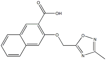 3-[(3-methyl-1,2,4-oxadiazol-5-yl)methoxy]naphthalene-2-carboxylic acid Struktur