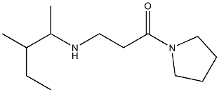 3-[(3-methylpentan-2-yl)amino]-1-(pyrrolidin-1-yl)propan-1-one Struktur