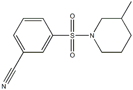 3-[(3-methylpiperidin-1-yl)sulfonyl]benzonitrile Struktur