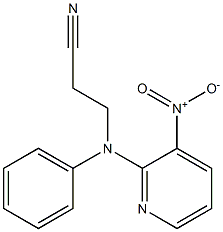 3-[(3-nitropyridin-2-yl)(phenyl)amino]propanenitrile Struktur