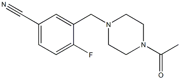 3-[(4-acetylpiperazin-1-yl)methyl]-4-fluorobenzonitrile Struktur