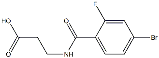 3-[(4-bromo-2-fluorobenzoyl)amino]propanoic acid Struktur