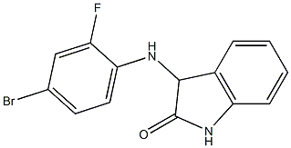 3-[(4-bromo-2-fluorophenyl)amino]-2,3-dihydro-1H-indol-2-one Struktur