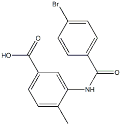 3-[(4-bromobenzoyl)amino]-4-methylbenzoic acid Struktur