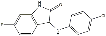 3-[(4-chlorophenyl)amino]-6-fluoro-2,3-dihydro-1H-indol-2-one Struktur